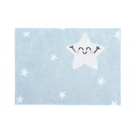 Tapis lavable en machine enfant gris Happy Star Lorena Canals