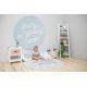 Tapis rond enfant lavable en machine bleu Baby, you rock! Lorena Canals