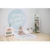 Tapis rond enfant lavable en machine bleu Baby, you rock! Lorena Canals