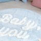 Tapis rond enfant lavable en machine bleu Baby, you rock! Lorena Canals