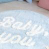 Tapis rond enfant lavable en machine bleu Baby, you rock! Lorena Canals