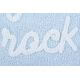 Tapis rond enfant lavable en machine bleu Baby, you rock! Lorena Canals