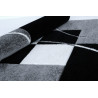 Tapis noir contemporain effet 3D à courtes mèches Vigia
