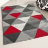 Tapis scandinave graphique à courtes mèches Nino