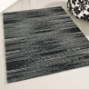 Tapis noir design rectangle rayé Blida