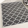 Tapis gris scandinave à courtes mèches Belem