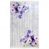 Tapis floral avec franges lilas Moonstone