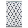 Tapis scandinave plat avec franges blanc Marno