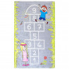 Tapis enfant gris marelle plat en polyester Cocoa