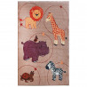 Tapis plat marron pour enfant en polyester Winona