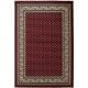 Tapis d'orient rouge à mèches courtes rectangle Kamya