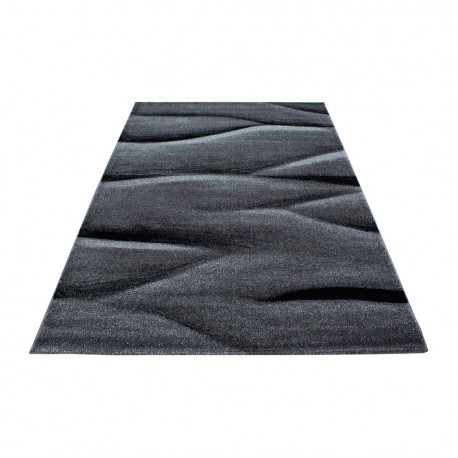 Tapis contemporain effet vague rectangle Rabisco