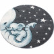 Tapis rond pour chambre enfant éléphant Zoupiou