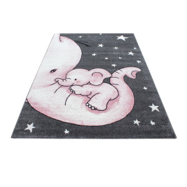 Tapis rectangle pour chambre enfant éléphant Zoupiou