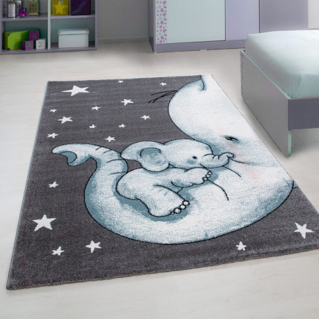 Tapis rectangle pour chambre enfant éléphant Zoupiou