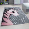 Tapis rectangle pour chambre de bébé licorne Willis