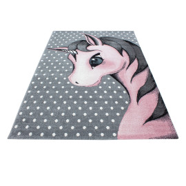 Tapis rectangle pour chambre de bébé licorne Willis