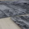 Tapis noir design pour salon rectangle Barkham