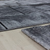 Tapis effet bois design noir Azureo