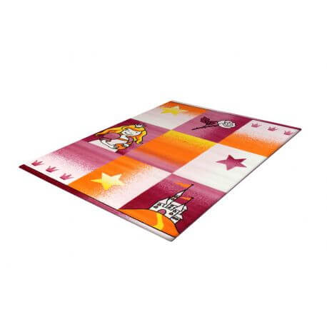 Tapis pour chambre de fille à courtes mèches Princess