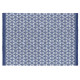 Tapis design bleu plat pour salon rectangle Long Beach