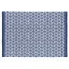 Tapis design bleu plat pour salon rectangle Long Beach