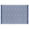 Tapis design bleu plat pour salon rectangle Long Beach