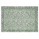 Tapis vintage vert plat rectangle Roseto
