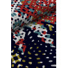 Tapis en coton multicolore plat pour salon Wax