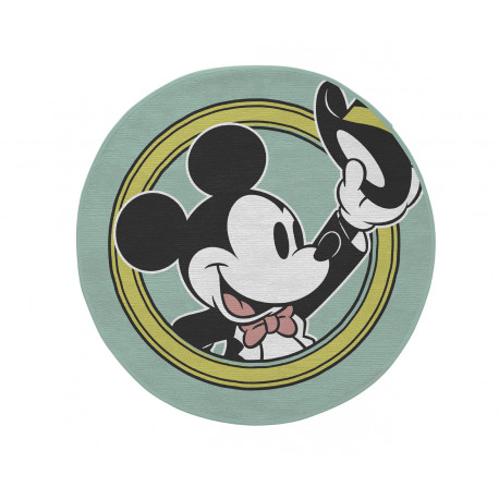 Tapis rond bleu lavable en machine Disney Porthold Mickey