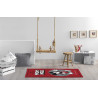 Tapis pour garçon rouge Disney rectangle Hello Mickey