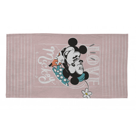 Tapis lavable en machine Disney rose Love Minnie