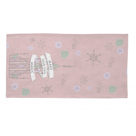 Tapis rose pour fille lavable en machine Magic Frozen