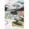 Tapis pour fille lavable en machine blanc Disney Mickey Forever