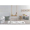 Tapis rectangle Disney blanc lavable en machine Old Mickey & Minnie