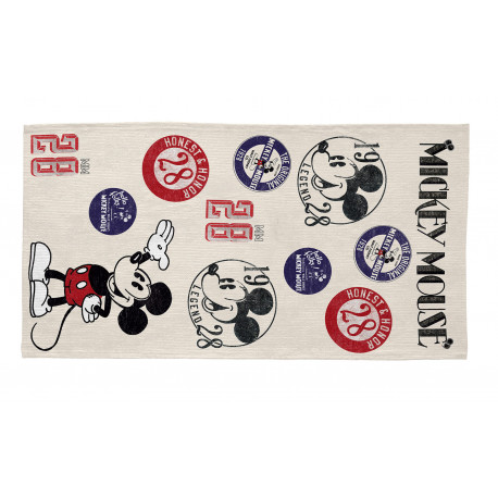 Tapis rectangle multicolore lavable en machine Vintage Mickey