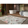 Tapis floral à mèches courtes contemporain Summer Breeze Wecon Home