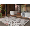 Tapis floral à mèches courtes contemporain Summer Breeze Wecon Home