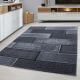 Tapis noir design pour salon rectangle Alandra