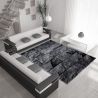 Tapis noir design pour salon rectangle Barkham