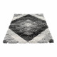 Tapis shaggy cubique effet 3D design gris Carmelo