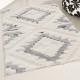Tapis géométrique shaggy effet 3D scandinave crème Augusto