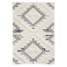 Tapis géométrique shaggy effet 3D scandinave crème Augusto