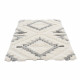 Tapis géométrique shaggy effet 3D scandinave crème Augusto