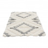 Tapis géométrique shaggy effet 3D scandinave crème Augusto