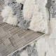Tapis géométrique shaggy effet 3D scandinave crème Augusto