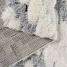 Tapis géométrique shaggy effet 3D scandinave crème Augusto