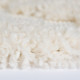 Tapis géométrique shaggy effet 3D scandinave crème Augusto