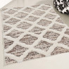 Tapis crème shaggy géométrique scandinave Dixon