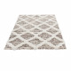 Tapis crème shaggy géométrique scandinave Dixon